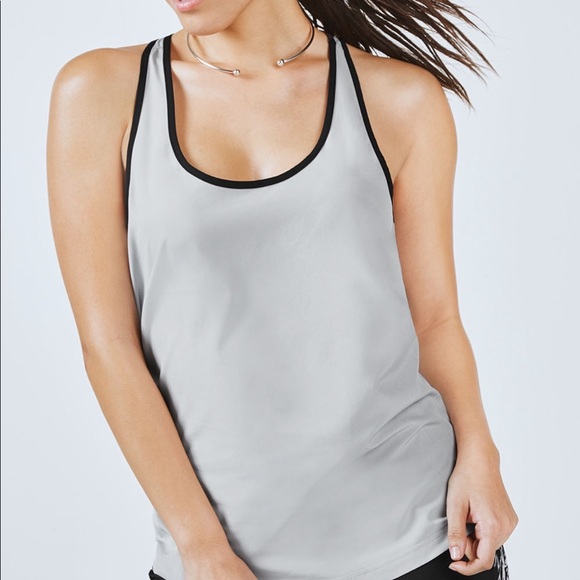 Tyra Tank Gray/Black Fabletics Medium - Picture 2 of 6